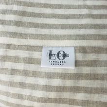 Load image into Gallery viewer, Sandy Beach Stripe Linen Flat Sheet
