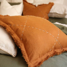 Load image into Gallery viewer, Rust Linen Cushion
